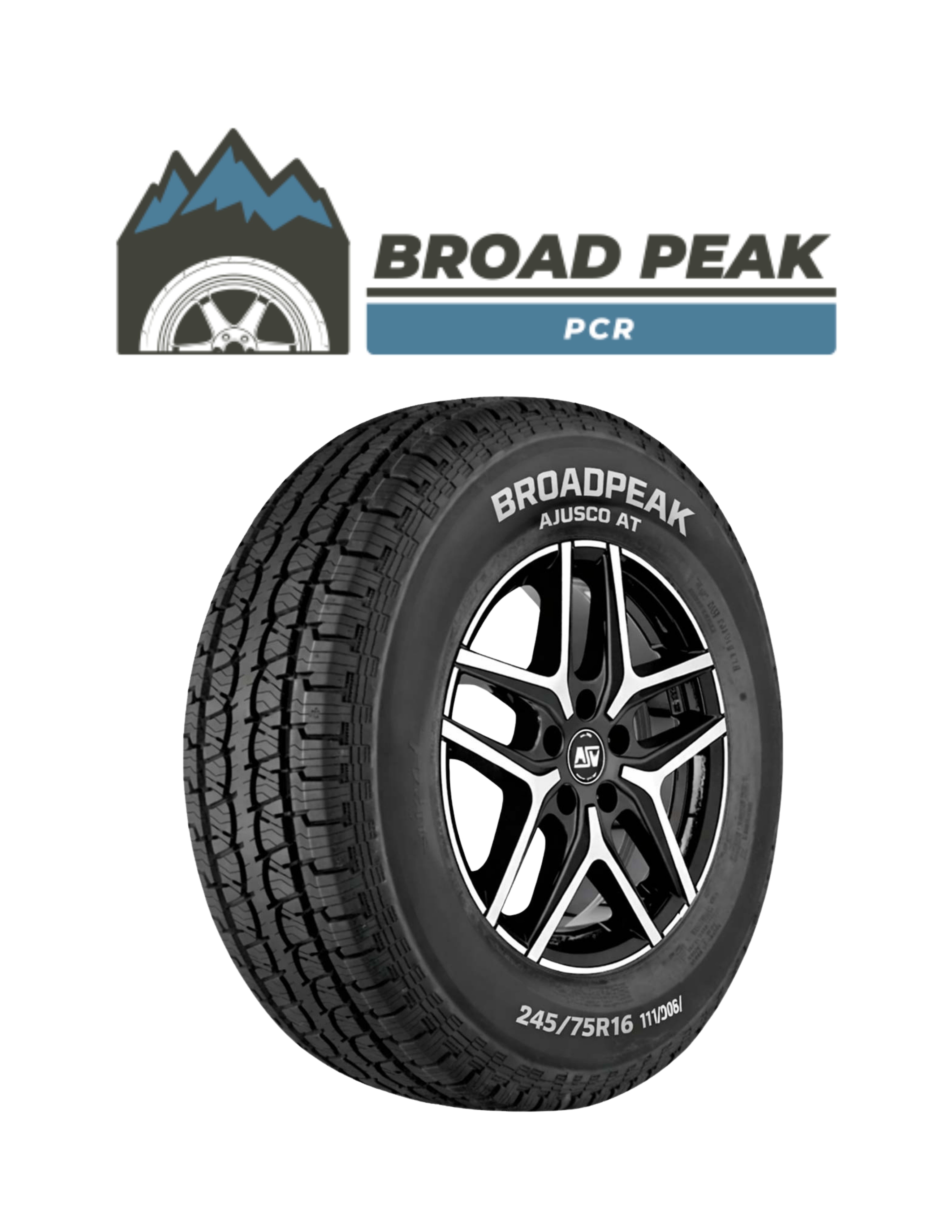 Llanta LT245/75R17-10C 121/118S BROADPEAK AJUSCO A/T II